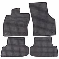 Floor mat set; Petex; Rubber Front and Rear 4 black; for AUDI