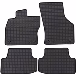 Floor mat set; Petex; Rubber Front and Rear 4 black; for SEAT