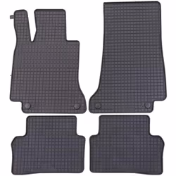 Floor mat set; Petex; Rubber Front and Rear 4 black; for MERCEDES-BENZ