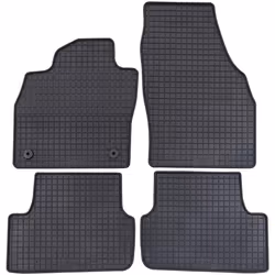 Floor mat set; Petex; Rubber Front and Rear 4 black; for SEAT