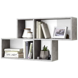 VidaXL 428764 shelve Chipboard, Melamine Grey, White