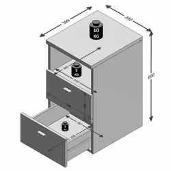 VidaXL 428718 nightstand/bedside table - Additional view 4