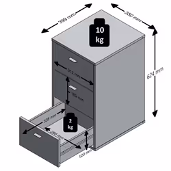 VidaXL 428802 nightstand/bedside table