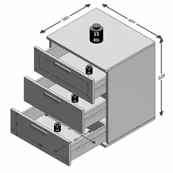 VidaXL 428733 nightstand/bedside table - Additional view 4