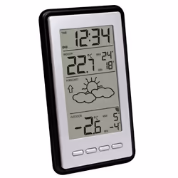 Technoline WS 9130-IT, Black, Silver, AA / AAA, 83 x 25 x 150 mm, 39 x 21 x 128 mm