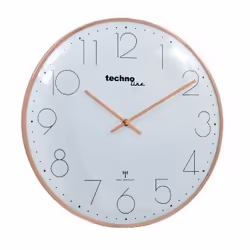 Technoline WT 8235, Wall, Quartz clock, Circle, Rose gold, Metal, Classic