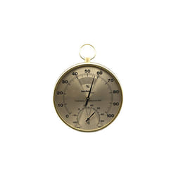 WA 3055 - elegant, analogue thermo-hygrometer in brass design