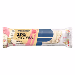 PowerBar Protein Plus 33% Vanilla Raspberry 10x90g - High Protein Bar + Whey and Casein Protein