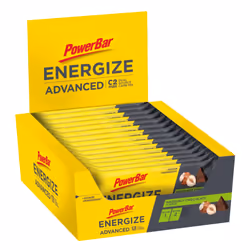 Powerbar - Energize Advanced - Choco Hazelnut - 15x55g - High Carb Energy Bar - Magnesium&Sodium