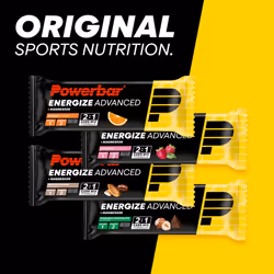 Powerbar - Energize Advanced - Choco Hazelnut - 15x55g - High Carb Energy Bar - Magnesium&Sodium