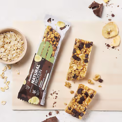 Powerbar Natural Protein Banana Chocolate 18x40g - Vegan Protein Bar + Natural Ingredients