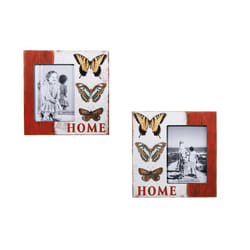 Out of the blue Wooden picture frame with butterfly decor