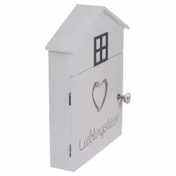 Out of the blue Key Cabinet, Wood, White, 24 x 6 x 29.5 cm