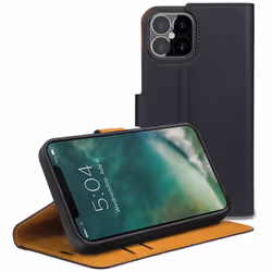 Xqisit 42308, Wallet case, Apple, iPhone 12 Pro Max, 17 cm (6.7"), Black, Brown