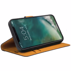 Xqisit 42308 mobile phone case 17 cm (6.7") Wallet case Black, Brown