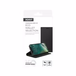 Xqisit Eco Wallet mobile phone case 15.5 cm (6.1") Wallet case Black