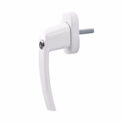 Olympia FGS 100, Window locking handle, White, Aluminium, Monochromatic, Cylinder lock