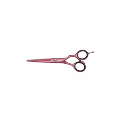 5.5-Inch Jaguar Hairdressing Scissor Sharp White Line Pastel Plus Offset-Berry