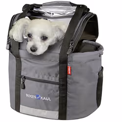 KLICKfix Doggy Shopper, Front, Bicycle bag, Grey, 24 L, 7 kg, 380 mm
