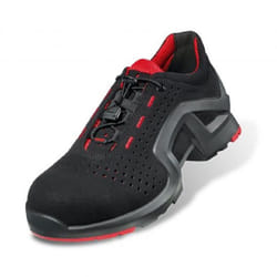 UVEX 1 Safety Trainers Lightweight Metal-Free ESD-Rated Airport Safe S1 SRC - 9 UK/43 EU, Black/Red