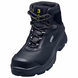 Uvex 3, Male, Adult, Safety shoes, Black, EN, ESD, SRC, Lace-up closure