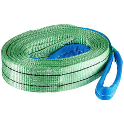 20042HB Lifting Strap 2000 kg Load Capacity 4 m Length with Reinforced End Loops Green