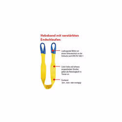 20042HB Lifting Strap 2000 kg Load Capacity 4 m Length with Reinforced End Loops Green