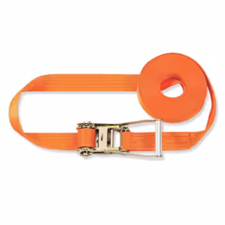 Braun Lashing Strap 4000 daN One-Piece Orange Colour 6 m Length 50 mm in Width with Ratchet