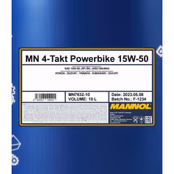 Mannol 4-Takt Powerbike 15W-50 10l Engine oil MN7832-10