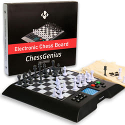 Millennium ChessGenius - Advanced Electronic Chess Board with Customizable Difficulty - Ideal for Beginners to Advanced Players - Magnetic Pieces - Sm