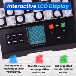 Millennium ChessGenius - Advanced Electronic Chess Board with Customizable Difficulty - Ideal for Beginners to Advanced Players - Magnetic Pieces - Sm
