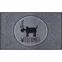 wash+dry Herr Just- Welcome!, Indoor, Rectangular, Grey, Image, 500 mm, 750 mm