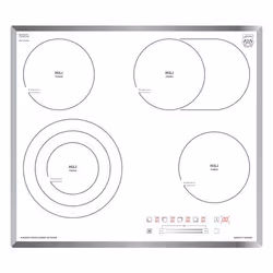 Kaiser KCT 6715 F W, White, Built-in, 59 cm, Ceramic, Glass-ceramic, 4 zone(s)