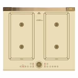 Kaiser Art Deco, Gold, Ivory, Built-in, 59 cm, Zone induction hob, Glass-ceramic, 4 zone(s)