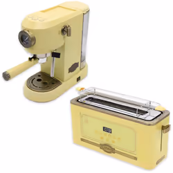 Empire Espresso Coffee Machine & Toaster Bundle - Ivory