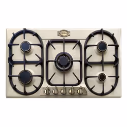Kaiser Empire, Ivory, Built-in, 86 cm, Gas, Enamelled, 5 zone(s)