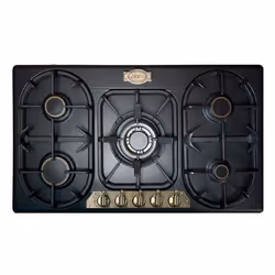 Kaiser Empire, Black, Built-in, 86 cm, Gas, Enamelled, 5 zone(s)