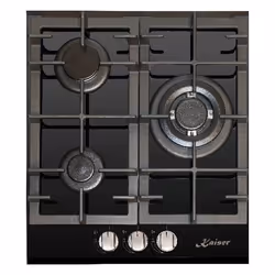 Kaiser KCG 4384 Turbo, Black, Built-in, 45 cm, Gas, Glass, 3 zone(s)