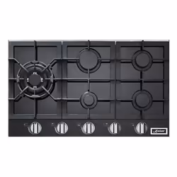 Kaiser KCG 9387 Turbo, Black, Built-in, 86 cm, Gas, Glass, 5 zone(s)