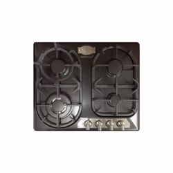 Kaiser Empire 59cm Enamelled Black Silver Cooktop | 4 Burner Gas Hob