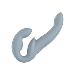 Fun Factory Share Vibe Pro Vibrating Rechargeable Strapless Strap-On Cool Grey