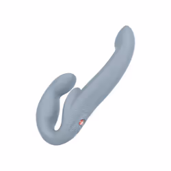 Fun Factory Share Vibe Pro Vibrating Rechargeable Strapless Strap-On Cool Grey