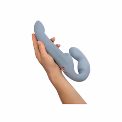 Fun Factory Share Vibe Pro Vibrating Rechargeable Strapless Strap-On Cool Grey