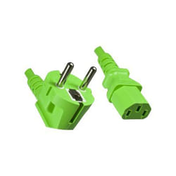 LOGON TC01NC-G Green 1.8 m Power plug type F C13 coupler