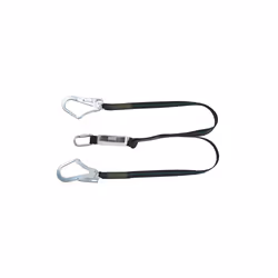 MSA 1.5M WEBBING TWIN LEG LANYARD CHROME 1.5M
