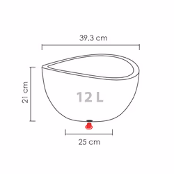 Scheurich Wave Globe Bowl Planter Round 252