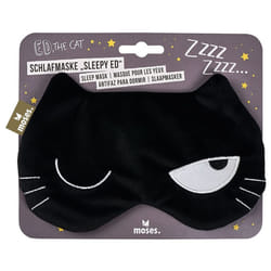 moses. Ed, The Cat Sleepy Ed Sleeping Mask - Cuddly Soft Jersey Sleeping Mask with Wide and Elastic Band