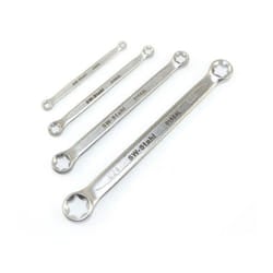 SW-Stahl 01550L Double Ring Spanner Set 80 E6, E8, E10, E12, E14, E18, E20, E24, E6xE8, E10xE12, E14xE18, E20xE24 4 Chrome Vanadium Steel