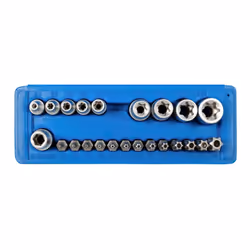 Socket set; SW-Stahl; 23 Chrome Vanadium Steel 3/8, 1/4