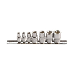SW-Stahl 04430L Socket set 7 Male Torx, E-Profile Chrome Vanadium Steel 1/4, 3/8 Rectangle